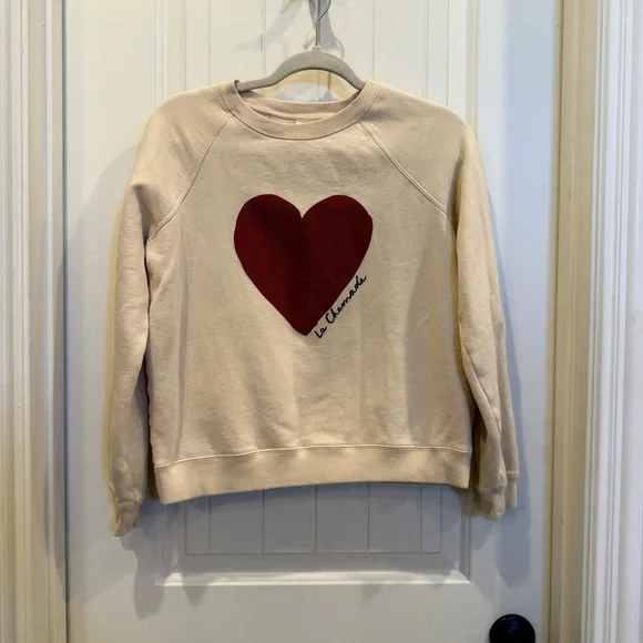 Sezane La Chamade Heart Sweatshirt - Picture 2 of 6
